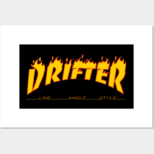 Drifter - Drifting Car Drift Racing Wall Art by cowtown_cowboy